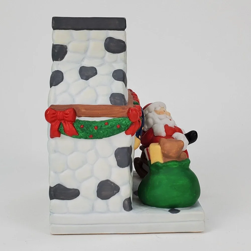 PartyLite Olde‎ World Village Santa at Fireplace Tealight Candle Holder P0261 - Picture 2 of 9